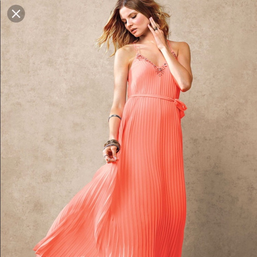 Victoria secret pleated maxi dress